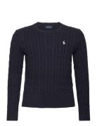 Ralph Lauren Kids Cable-Knit Cotton Sweater Marinblå