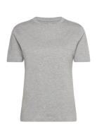 Mango Short-Sleeved Cotton T-Shirt Grå