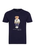 Polo Ralph Lauren Custom Slim Fit Polo Bear Jersey T-Shirt Marinblå