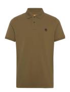 Timberland Millers River Pique Short Sleeve Polo Dark Olive Khaki Gree...