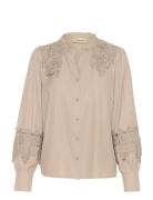 Cream Crluna Lace Shirt Beige