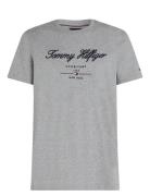 Tommy Hilfiger Script Logo Tee Grå