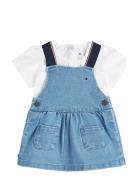 Tommy Hilfiger Denim Dungaree Dress Blå