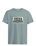 Jack & J S Jcologan Ss24/25 Tee Ss Crew Neck Ss Jnr Blå