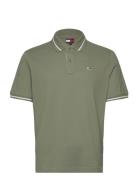 Tommy Jeans Tjm Reg Tipped Polo Khaki Green