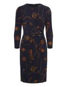 Lauren Ralph Lauren Print Jersey Three-Quarter-Sleeve Dress Multi/patt...