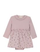 Minymo Dress Ls Aop Rosa