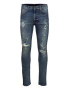 Nudie Jeans Lean Dean Authentic Stitched Blå