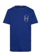 Tommy Hilfiger Th Graphic Reg Tee Ss Marinblå