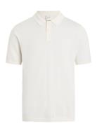 Calvin Klein Knitted Supima Cotton Polo S/S Vit