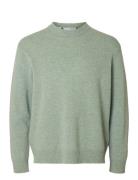 Selected Homme Slhreuben Ls Knit Relaxed Crew Neck Grön