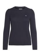 GANT Classic Cotton C-Neck Marinblå