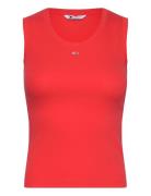 Tommy Jeans Tjw Essential Rib Tank Ext Röd