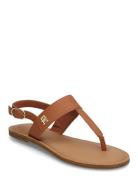 Tommy Hilfiger Leather Thong Sandal Brun