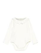 Mango Ruffle Ribbed Bodysuit Vit