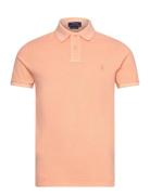 Polo Ralph Lauren Custom Slim Mineral-Dyed Mesh Polo Shirt Korall