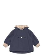 MINI A TURE Matwai Fleece Lined Spring Jacket. Grs Marinblå