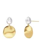 Edblad Pearl Signet Earrings Guld