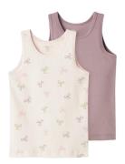 Name It Nmftank Top 2P Barely Pink Bow Noos Rosa