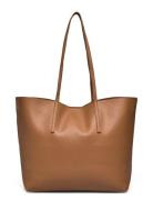 Mango Pebbled Effect Shopper Bag Brun