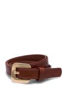 Mango Croco Leather-Effect Belt Brun