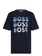 BOSS Short Sleeves Tee-Shirt Marinblå