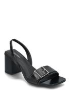 Calvin Klein Heel Sandal 70 W/Buckle - Lth Svart