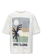 ONLY & SONS Osjartsy Life Ss Ovs Printed Tee Jrs Vit