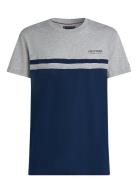 Tommy Hilfiger Monotype Colourblock Tee Grå