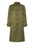 Lauren Ralph Lauren Cotton-Blend Balmacaan Coat Khaki Green