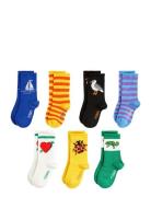 Mini Rodini Seagull 7-Pack Socks Multi/patterned