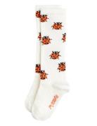 Mini Rodini Ladybugs Knee-High Socks Vit