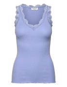 Rosemunde Rwbeatha Sl V-Neck Lace Top Blå