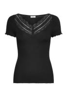 Rosemunde Rwbenita Ss Regular V-Neck T-Shirt Svart