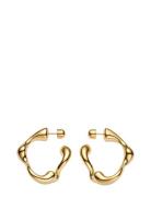 Maria Black Splash Hoops Small Gold - Pair Guld