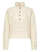 Lexington Clothing Pointelle Knitted Sweater Kräm