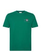 GANT Reg Archive Shield Emb Ss T-Shirt Grön