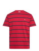 GANT Striped Ss T-Shirt Röd