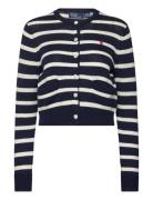 Polo Ralph Lauren Striped Cotton-Blend Cardigan Marinblå