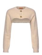 STINE GOYA 2326 Fluffy Knit, Long Sleeve Bolero Sweater Kräm