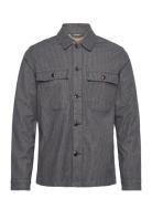 Mos Mosh Gallery Mmgmatteo Stripe Overshirt Marinblå