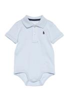 Ralph Lauren Baby Soft Cotton Polo Bodysuit Blå