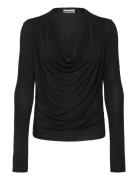 Weekday Drape Long Sleeve Top Svart