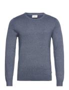 Lindbergh Ecovero L/S O-Neck Knit Marinblå