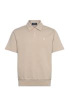 Polo Ralph Lauren Loopback Fleece Polo-Collar Sweatshirt Beige