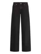 Weekday Ample Low Rise Loose Wide Leg Jeans Svart