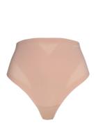 Calvin Klein Sculpted Firm Mesh Thong Beige