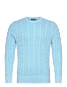 Polo Ralph Lauren Cable-Knit Mineral-Dyed Cotton Sweater Blå