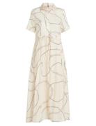 Tommy Hilfiger Voile S/S Long Shirt Dress Beige