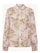 Claire Woman Shirt Cwrenette Flower Leaves Rosa